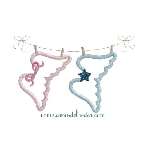 Broderie personnalisation Aile d'Ange